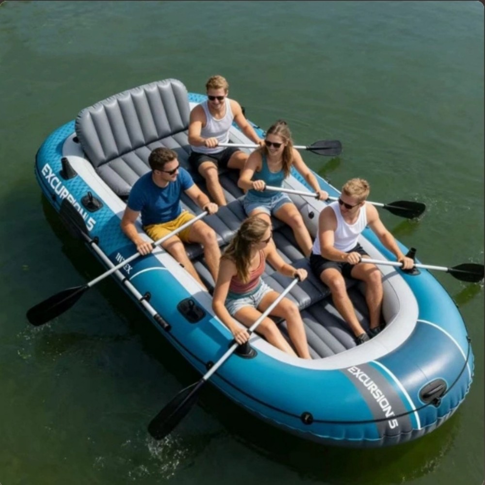 Fishing Boat Inflatable - Kajak dwuosobowy, czteroosobowy, gruby kajak, łódź